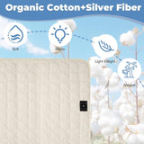 Organic Cotton Grounding Mat for Feet 24"x35" (cream)